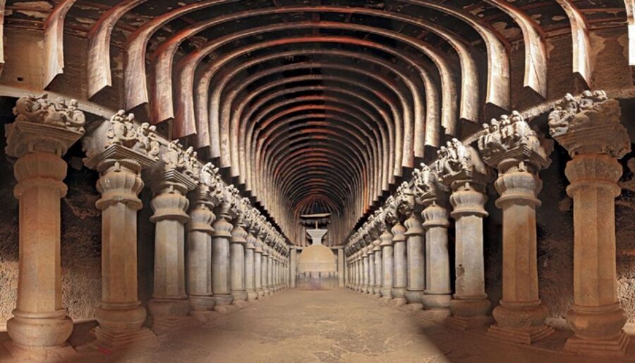 Mumbai: Karla and Bhaja Caves Full–Day Tour - Karla Caves: The 200 Steps to Chaityas and Buddhist Carving