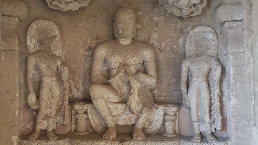 Mumbai: Private tour for Kanheri Caves and Golden Pagoda - Golden Vipassana Pagoda in Gorai: golden exterior, relics, and a pillarless design